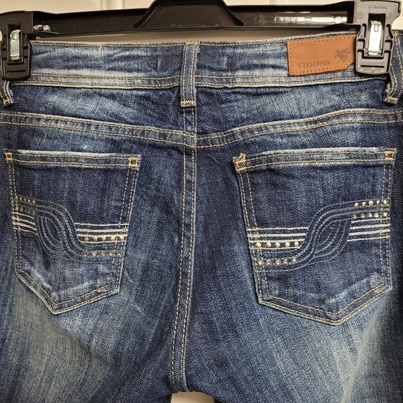 Vigoss Dark Wash Flare Leg Jeans Size 7 - Picture 4 of 8